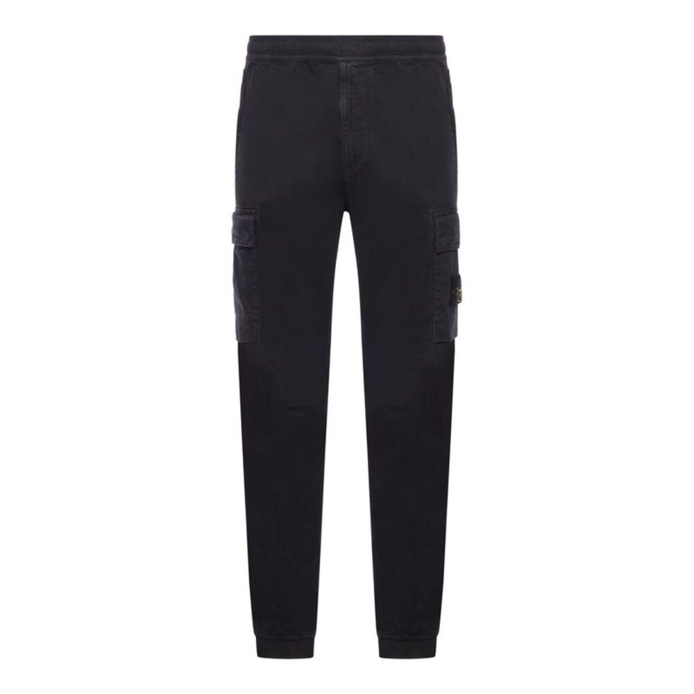 Stone Island Men Regular Fit Tapered Cargo Pants With Drawstring Waist